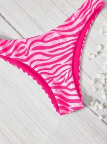 Swim Vcay 女性夏季海灘隨機圖案泳衣比基尼下褲