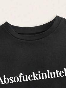 INAWLY Camiseta de manga corta casual de cuello redondo para mujer con estampado de letras, para uso diario en primavera y verano