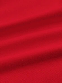 SHEIN EZwear 2 Cái/bộ Bộ đồ liền thân ngắn tay cổ vuông gợi cảm dành cho nữ, mùa hè - Nhiều màu - Xem 4