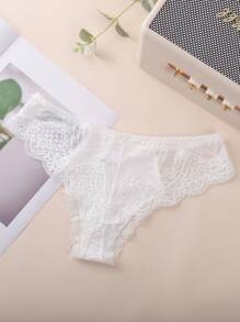 Floral Lace Panty Lingerie - White - View 2