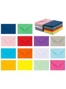 5pcs Random Color Small Envelopes, Suitable For Membership Cards, Paper Storage, Gifts, Business Cards, 4.13in X 2.91in Mini Envelopes, Colored Small Pocket Envelope - Multicolor - View 4