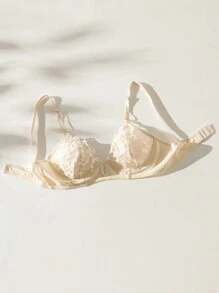 SHEIN Sutien de damă în formă de inimă brodat mozaic