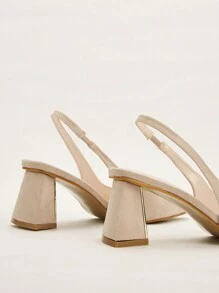 Tacones altos elegantes y con estilo de punta afilada en color albaricoque con detalle de lazo de strass y correas de tobillo, adecuados para bodas, fiestas, vacaciones y ocasiones casuales, elegantes, bombas de mujer - Albaricoque - Ver 6