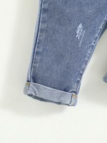 Cozy Pixies Baby Boy's Spring Summer Casual Faded Baggy Patch Pocket Soft Denim Jeans , Baby Boy Summer Clothes Casual Outfits