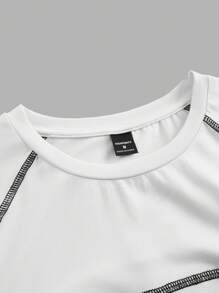 SWAVVY Nam Trang trí Sợi dây Thon gọn Ngắn Áo thun Thích hợp Đối với Mặc hàng ngày In Mùa Xuân Và Mùa hè - trắng - Xem 5