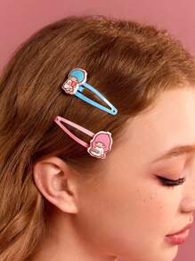 HELLO KITTY AND FRIENDS | SHEIN 6pcs Cute Hair Clips Suitable For Daily Wear And Outdoor Outfits