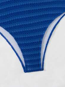 Swim SXY Traje de baño entero de un solo color y diseño hueco simple para mujer, de verano