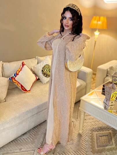 Modelyn 女士纯色露背连衣裙和开衫两件套 2 件套