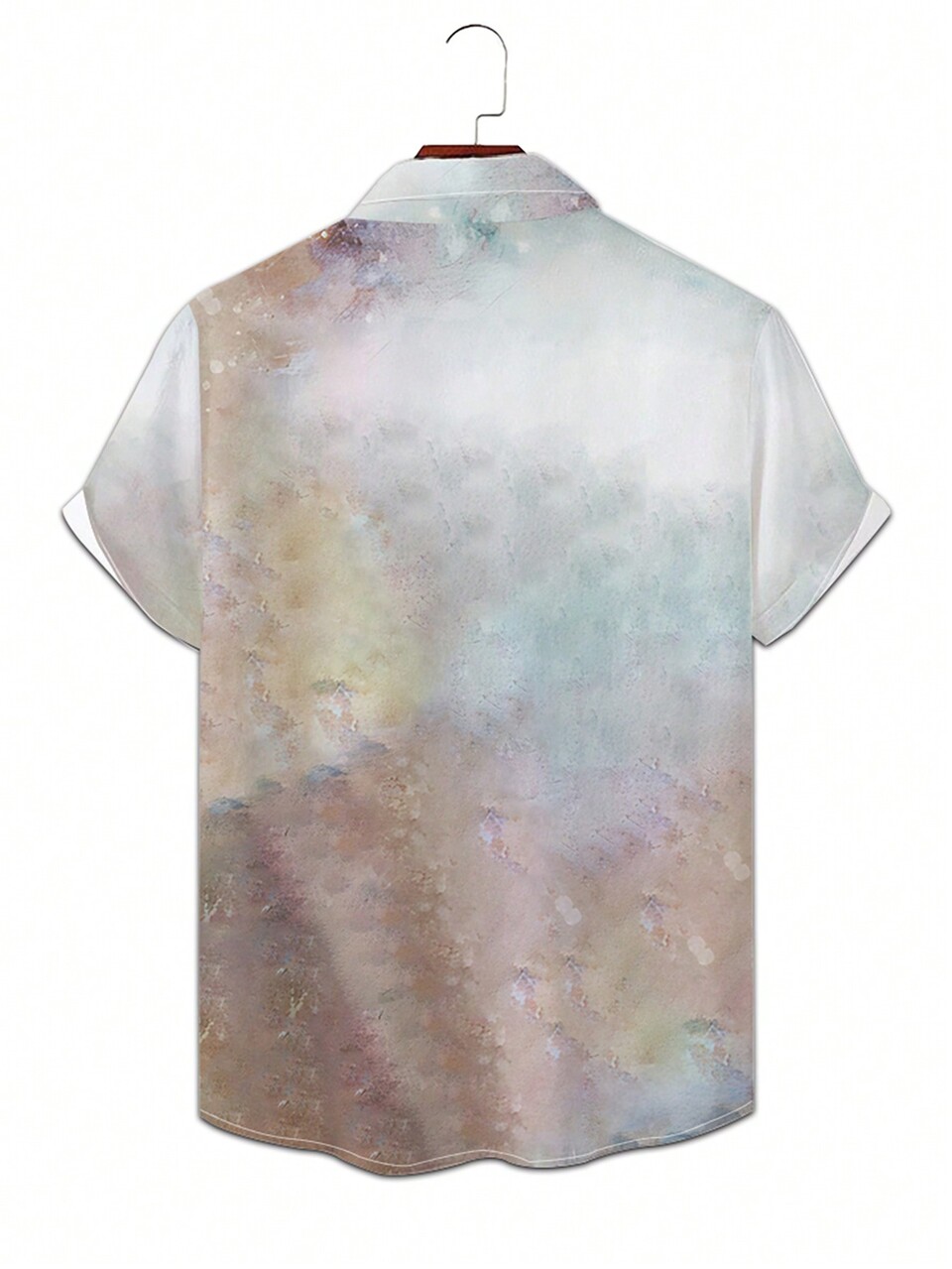 Men Summer Short-Sleeved Casual Shirt With Letter Printed Pattern