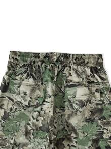 Manfinity EMRG Pantalones Largos Casuales Y De Moda Con Estampado De Camuflaje Para Hombres