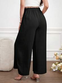 SHEIN Pantalon ample de couleur unie simple pour femme enceinte