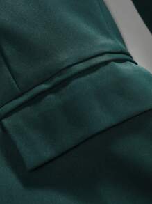 Manfinity Mode Men Business Single-Breasted Long Sleeve Suit Jacket And Pants Set For Travel - Green - View 7
