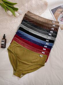 12er Set bequeme Dreiecksunterhose für Damen in Übergröße, einfaches Design