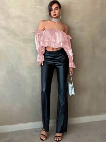 Aloruh Women Off-Shoulder Multi-Layered Blouse For Summer