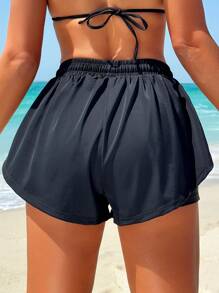 Swim Vcay Quần short bơi lưng cao đi biển mùa hè dành cho nữ - màu đen - Xem 2