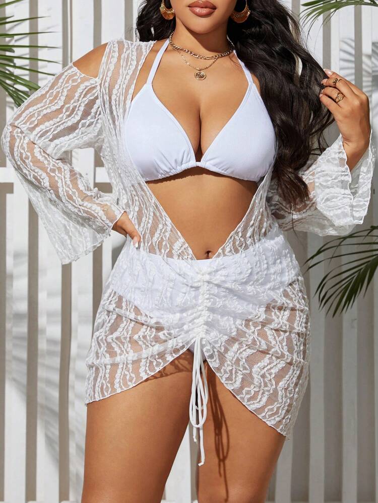 Women Plus Size Solid Color Tank Tankini Summer