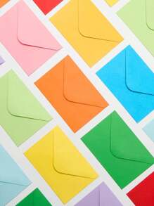 5pcs Random Color Small Envelopes, Suitable For Membership Cards, Paper Storage, Gifts, Business Cards, 4.13in X 2.91in Mini Envelopes, Colored Small Pocket Envelope - Multicolor - View 1