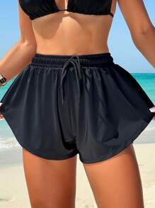Swim Vcay Quần short bơi lưng cao đi biển mùa hè dành cho nữ - màu đen - Xem 3