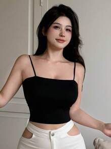 DAZY Seamless Strapless Bra With Removable Pads And Adjustable Thin Straps For All Seasons, Workout - Black - View 3