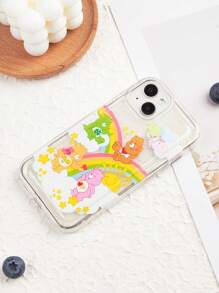 ROMWE X Care Bears Cartoon Graphic Transparent Phone Case - Multicolor - View 3