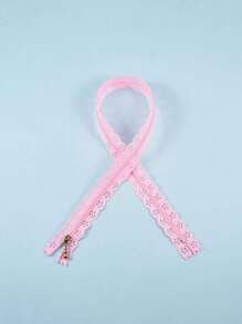 5入組隨機款式蕾絲鑲空花卉拉鍊,彩色拉鍊,裁縫服飾裝飾拉鍊,11.81英寸長尼龍拉鍊,適用於diy裁縫,適用於手提包和錢包,外露式蕾絲拉鍊 - 彩色 - 查看 8