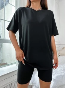 SHEIN Unity Sade Gündelik Kadın İki Parçalı Kıyafetler - Çok renkli - Görünüm 5