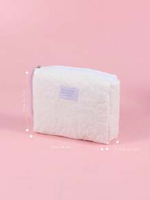 1Pc Quilting Mềm Màu Trắng Dung Tích Lớn Túi Đựng Đồ Trang Điểm Du Lịch Di Động Cho Phụ Nữ Bé Gái, Túi Đựng Đồ Trang Điểm Túi Đựng Đồ Trang Điểm Túi Đựng Đồ Chăm Sóc Da Túi Đựng Đồ Vệ Sinh Cá Nhân, Đồ Du Lịch Thiết Yếu Du Lịch Thiết Yếu Ký Túc Xá, Quà Cưới Phù Dâu, Quà Tặng Cho Mẹ, Quà Sinh Nhật, Quà Tặng Cho Bạn Bè Và Giáo Viên, Đồ Trang Trí Nhà Cửa, Phòng Tắm Phòng Khách Phòng Ngủ Trang Trí, Tổ Chức Phòng Tắm, Tổ Chức Trang Sức, Tổ Chức Dầu Môi, Tổ Chức Sơn Móng Tay Tổ Chức Đồ Trang Điểm Hộp Đựng Đồ Trang Điểm - trắng - Xem 4