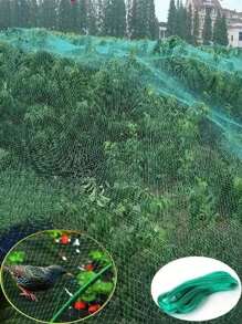 1入組花園植物防護網綠色防鳥網蔬果防鳥網防蟲網葡萄保護網植物病蟲害屏障蝉网保护果树、蓝莓、灌木、蔬菜免受鸟、鹿、松鼠等侵害。尺寸：2x5m/78.74x196.85in - 綠色 - 查看 2