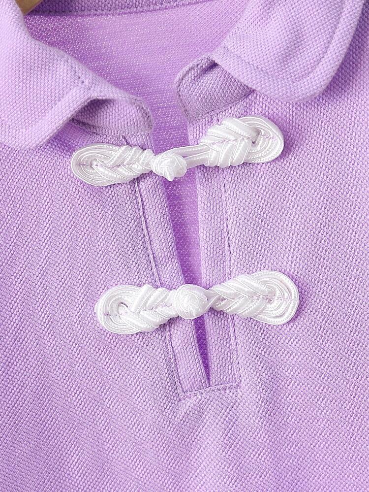 Toddler Girls" Purple Elegant Artistic Design Casual Fashionable Matching Dress Set