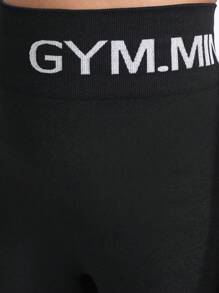 SHEIN Tween Girl Letter Detail Sporty Waistband Sport Pants