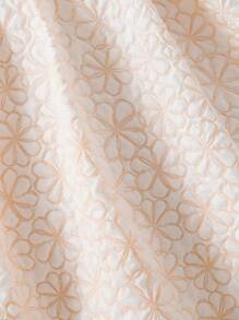 Baby Girl Summer Butterfly Decoration Embossed Sleeveless Dress With Textured Fabric - Multicolor - View 8