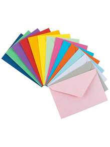 5pcs Random Color Small Envelopes, Suitable For Membership Cards, Paper Storage, Gifts, Business Cards, 4.13in X 2.91in Mini Envelopes, Colored Small Pocket Envelope - Multicolor - View 5