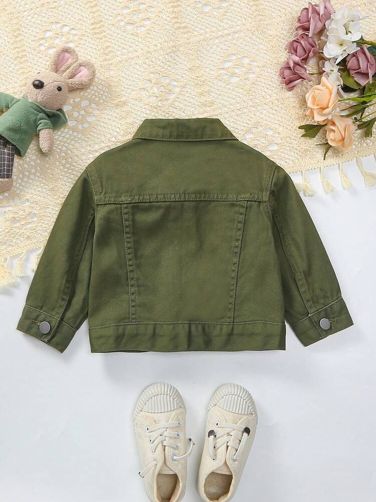 Baby Girl Distressed Ripped Cute & Elegant Denim Jacket For Outdoor