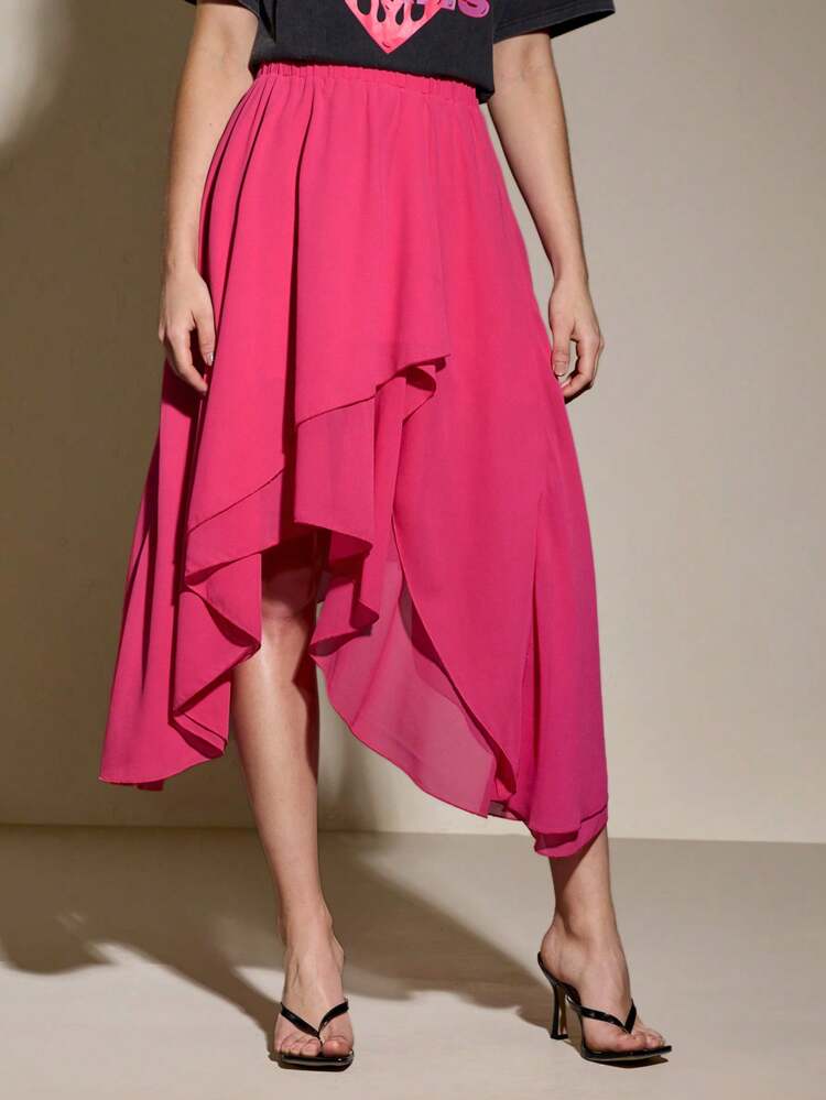 Women's Summer Red Skirt For Summer