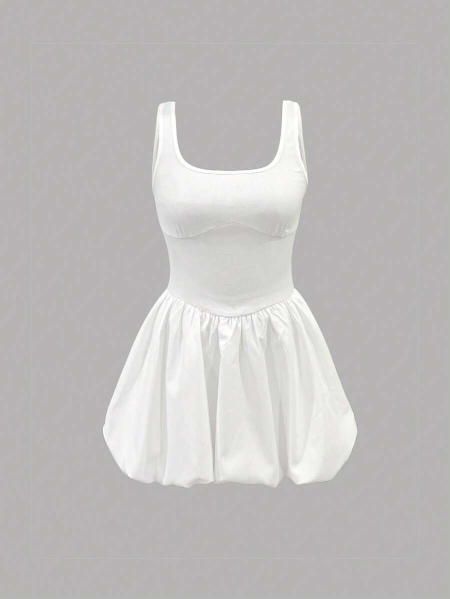 Sweetra Sleeveless Tight Camisole Bodycon Dress Y2K Outfit Holiday Party Birthday Dress  - White - View 1