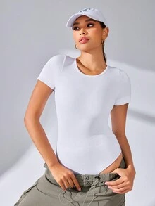 Easithlete 2入組/套純色短袖運動連體衣 - 彩色 - 查看 8