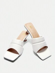 Twin Melody X SHEIN CUCCOO BIZCHIC Women's Fashionable Elegant Purple High Heel Sandals