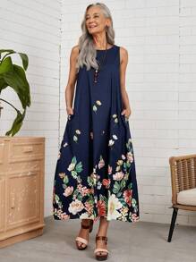 EMERY ROSE Hidden Pocket Floral Dress