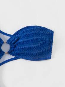 Swim SXY Traje de baño entero de un solo color y diseño hueco simple para mujer, de verano