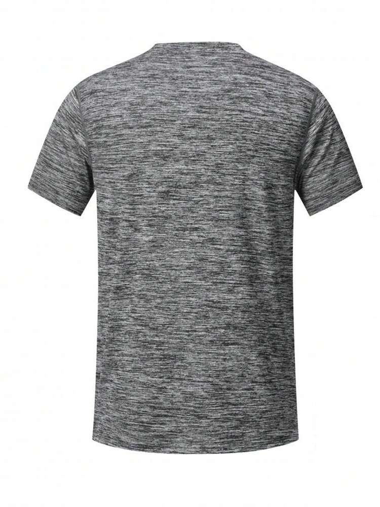 Boyfriend Style Men Gradient Round Neck Short Sleeve Casual Sports T-Shirt For Summer Workout Tops