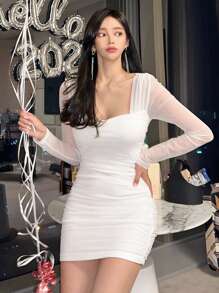DAZY Women Sweetheart Neck Bodycon Cocktail Party Dress With Hip Package, Birthday ,New Year Eve Summer
