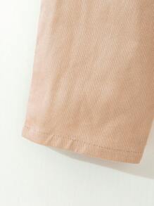 SHEIN Teen Girl Woven Twill Solid Casual Pants With Pockets