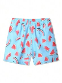 Surfspeed Men\ Watermelon Print Vacation Style Beach Shorts - Multicolor - View 1