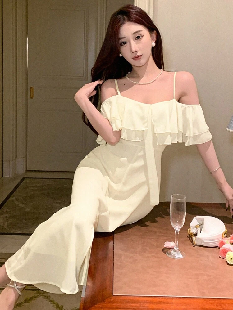 Women Vacation Beach Dress Strap Dress, Birthday Prom Dress Sundress Elegant Women Dresses Maxi Dress