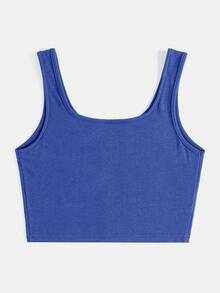 Muchica In Eagle Dệt kim NỮ Mùa hè Quần skinny Giải trí Áo ba lỗ - Xanh đậm - Xem 2
