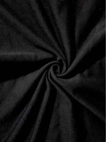 INAWLY Women Spring/Summer Crown Rhinestone Embellished Hoodie Long Sleeve Casual Dress - Black - View 3