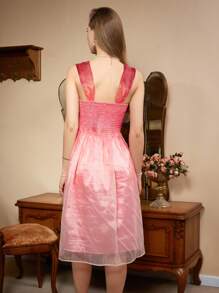 Aveloria Rosie Women Dress With Random Gradient Printing, Smocked Waist, Pleated Hem, Gathered Bust And Back, Sleeveless