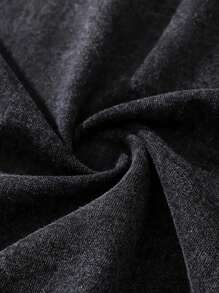 ROMWE MEN Street Life Men's Balaclava Printed Washed Cracked Ice Short Sleeve T-Shirt, High Street Style, Summer