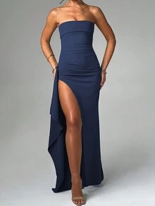 奶油黄色露背婚礼生日俱乐部连衣裙性感秋季女士连衣裙返校圣诞节乡村音乐会服装夜间外出