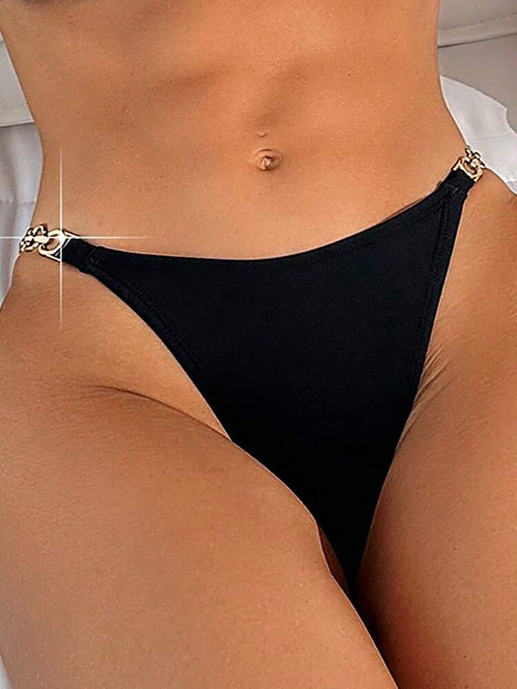 Summer Chain Decorated Swimwear Bottoms